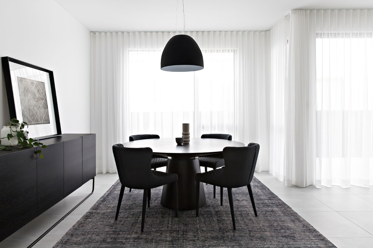 Sheer curtains in the living room