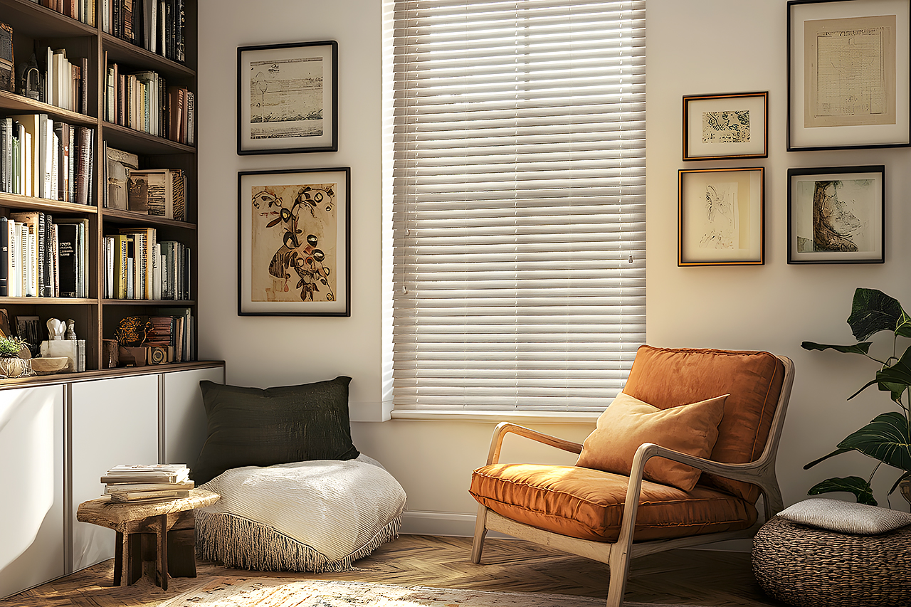 Venetian Blinds In Study