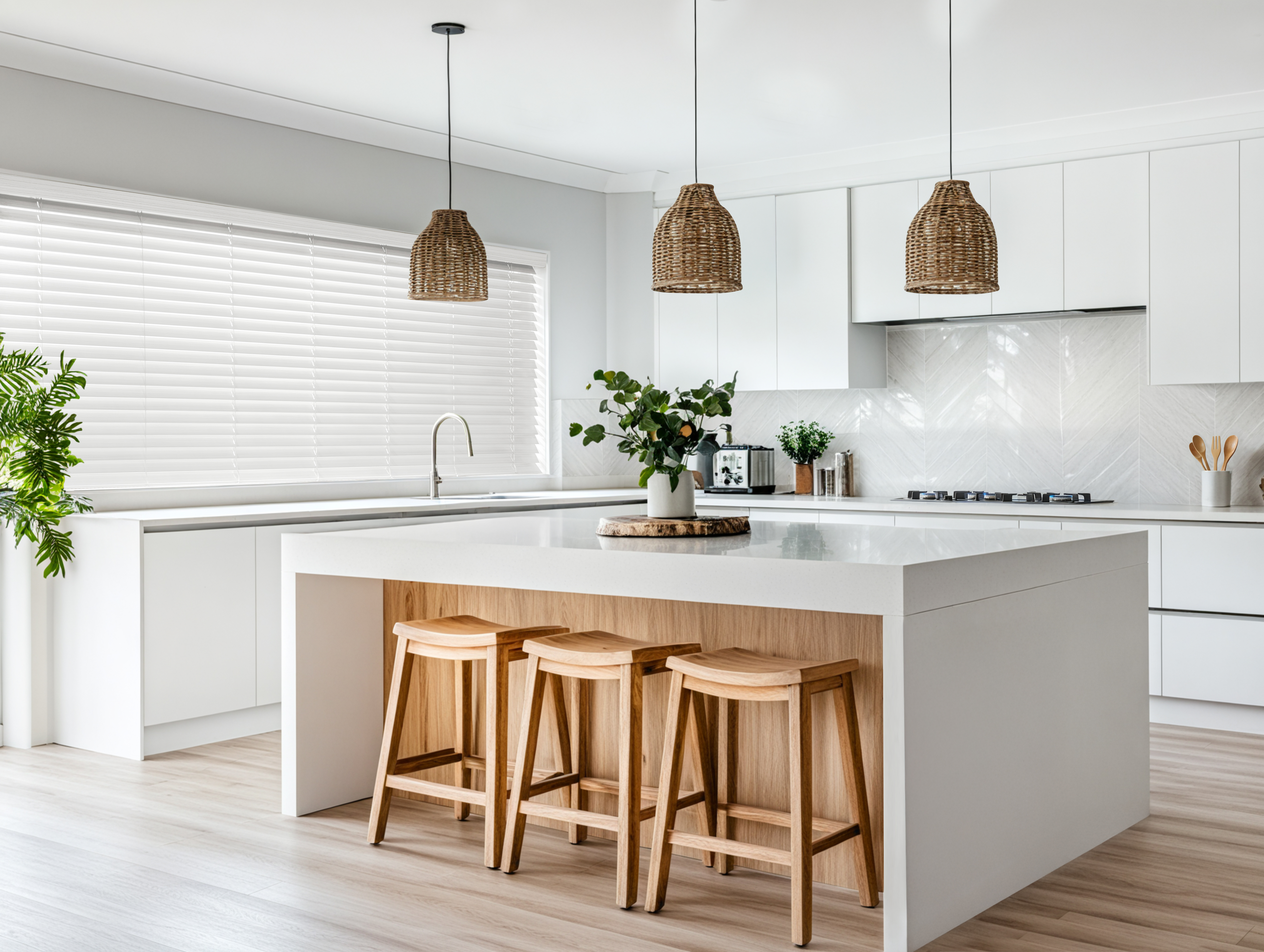 VICTORY 24 TIMBER VENETIAN WHITE KITCHEN 01