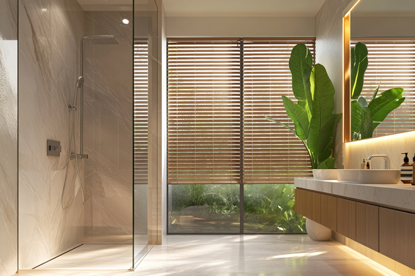 VICTORY 24 TIMBER VENETIAN OAKWOOD BATHROOM 01