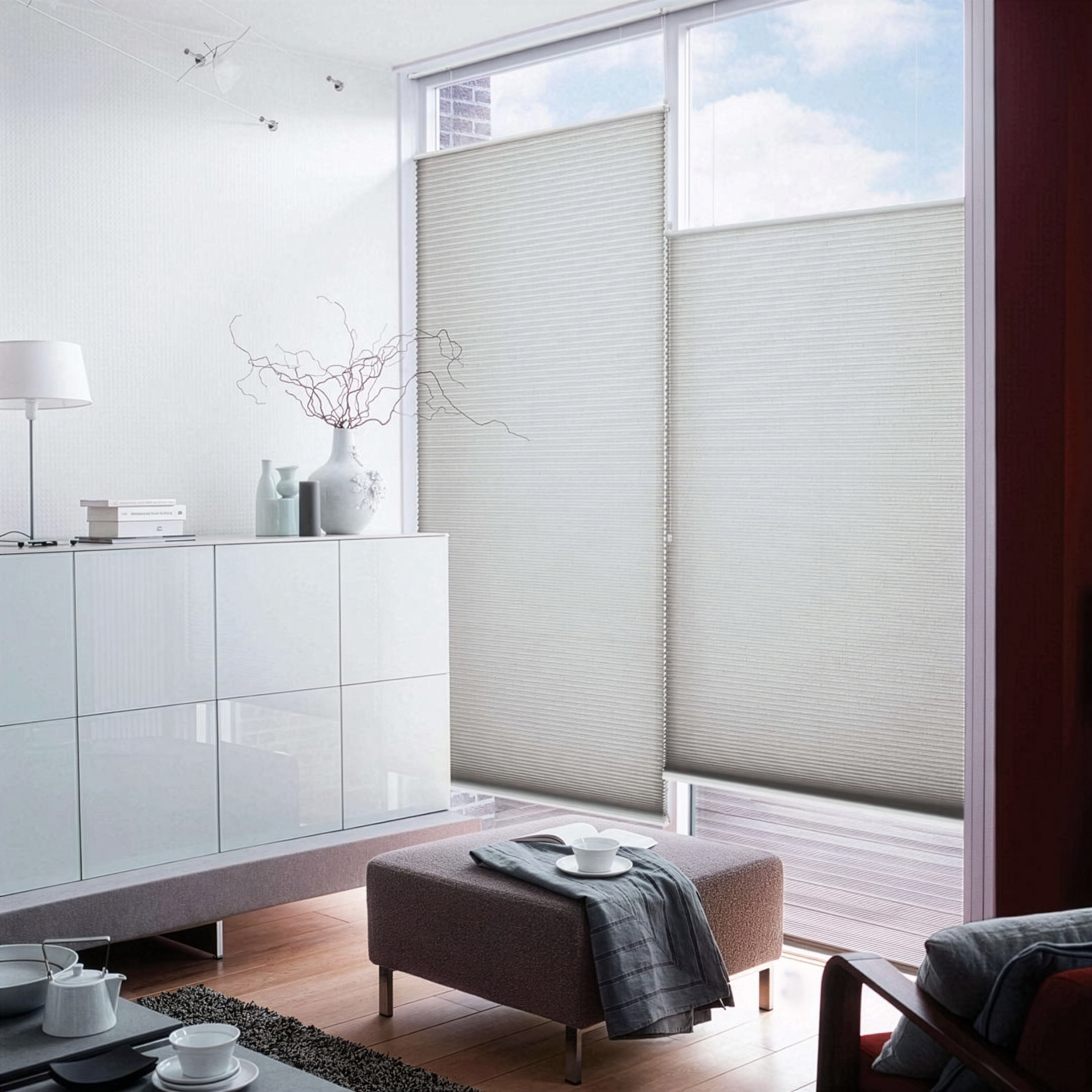 Honeycomb Blinds In Apartment