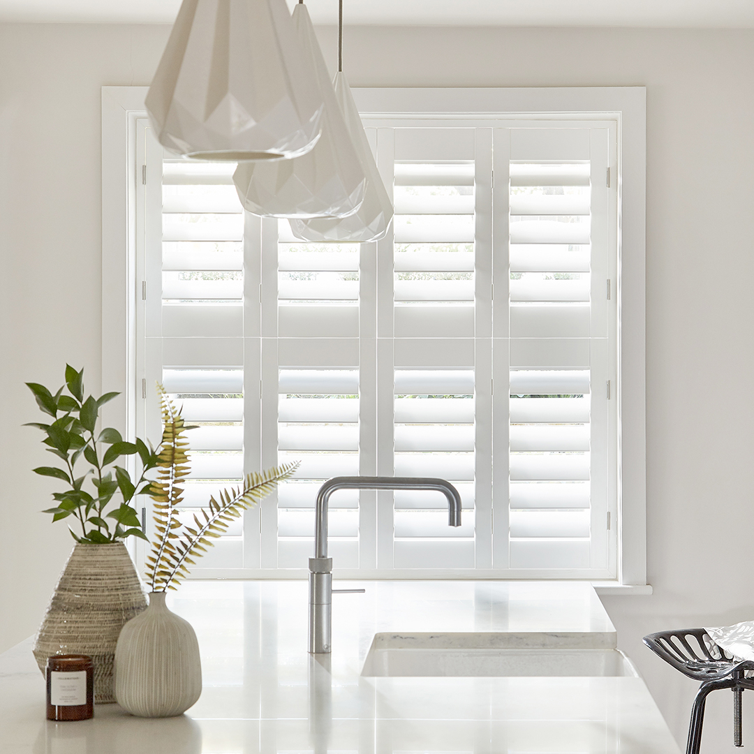 Plantation shutters in the kitchen
