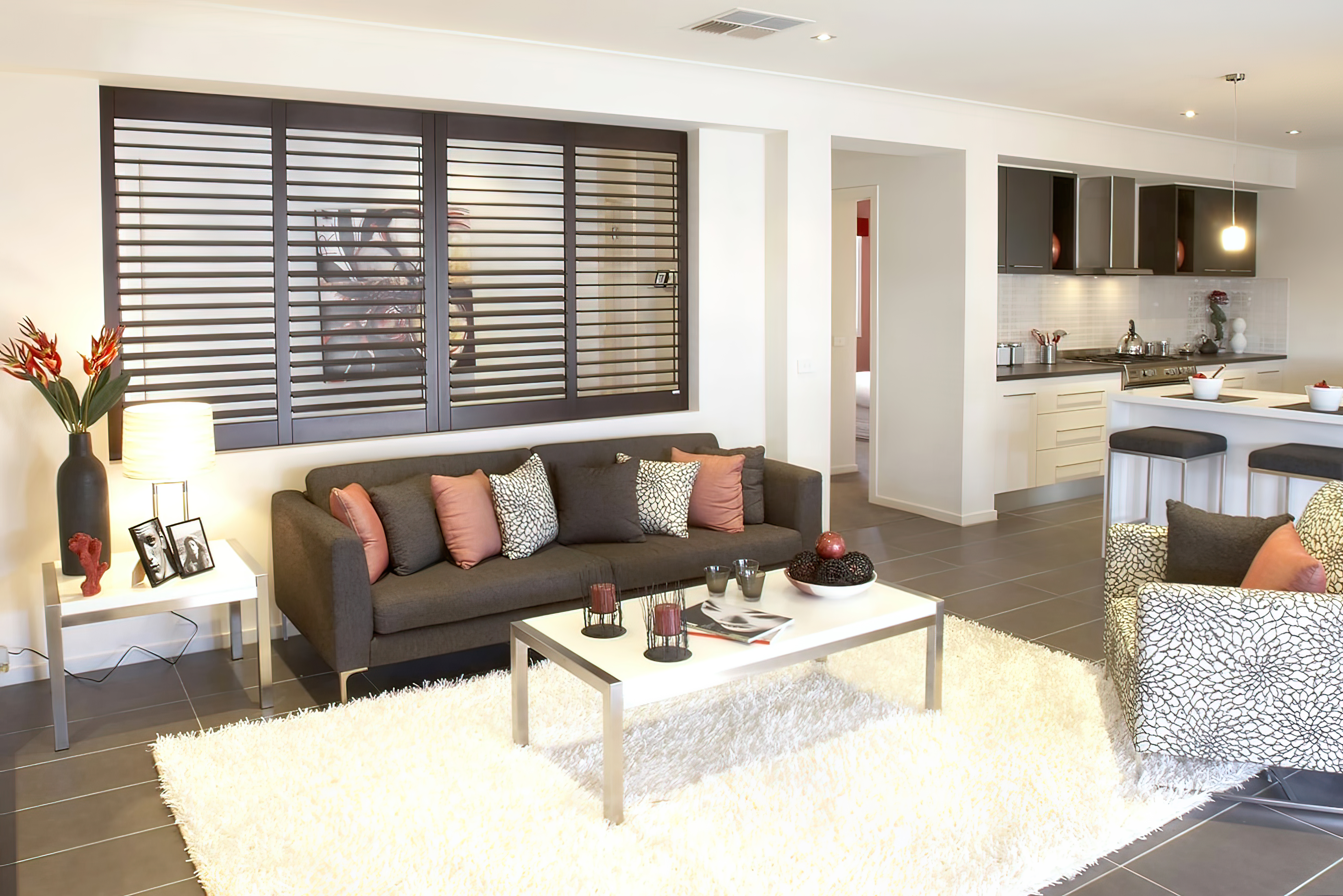 Brown Timber Plantation Shutters